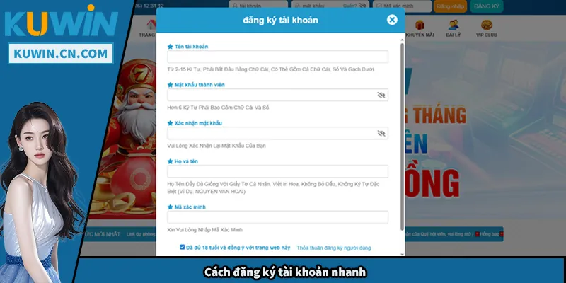 Cách đăng ký tài khoản nhanh