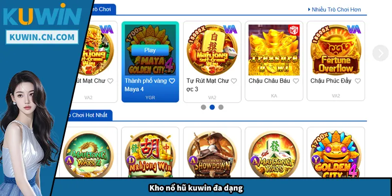 Kho nổ hũ kuwin đa dạng